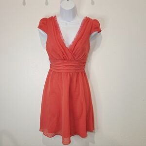 Teeze Me Vibrant Coral Dress- Size 3